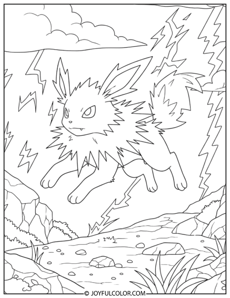 Jolteon Coloring Page