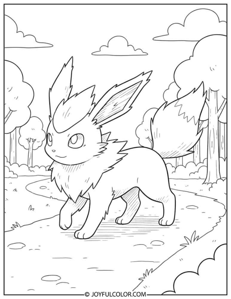 Jolteon Coloring Page