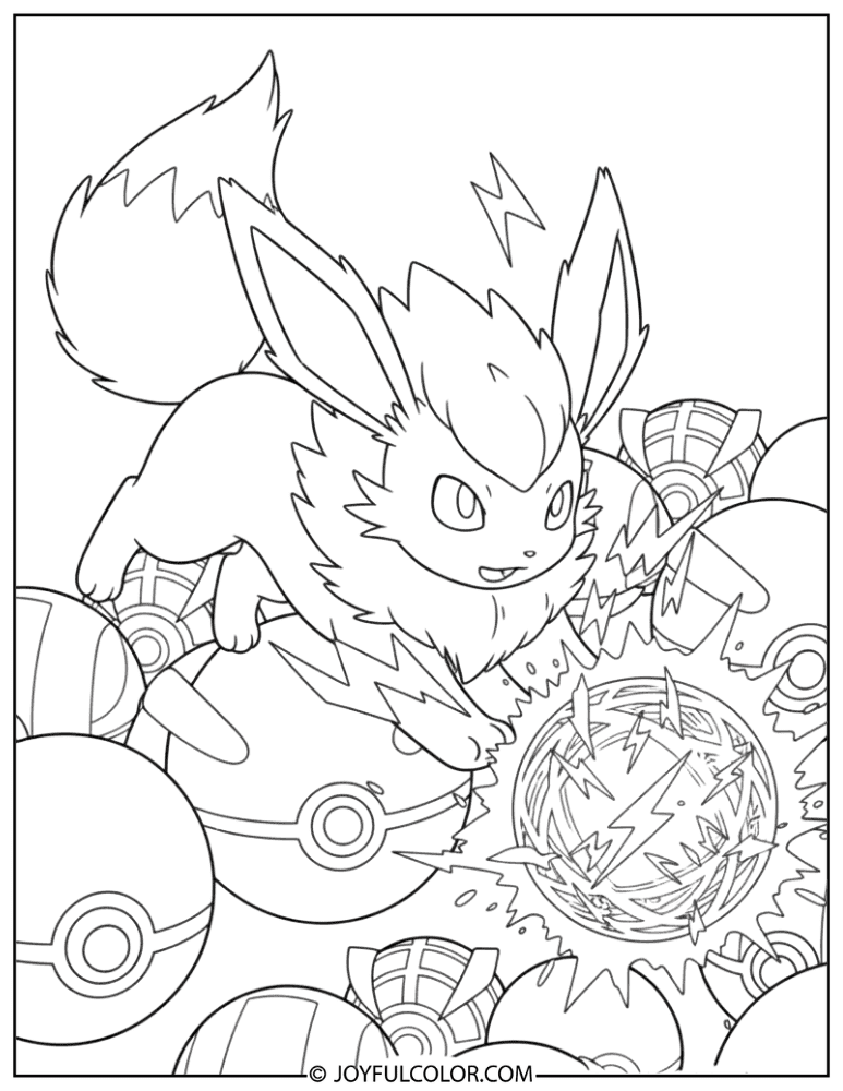 Jolteon Coloring Page