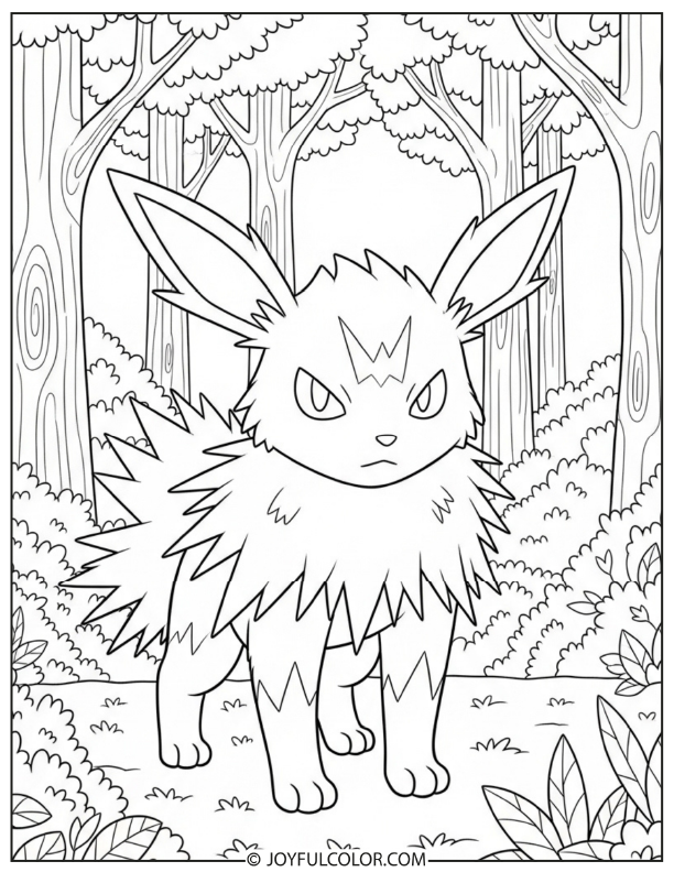 Jolteon Coloring Page