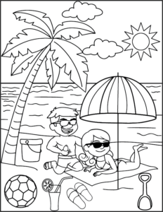 FREE Printable Beach Life Coloring Pages - Ready to Download