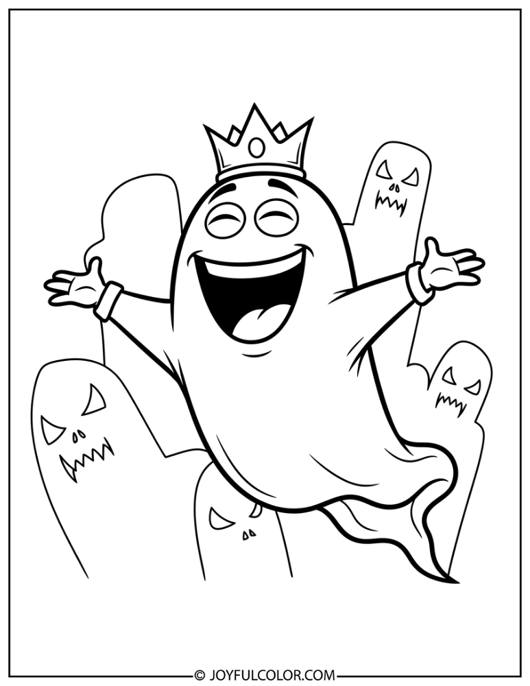 King Boo Coloring Page 1