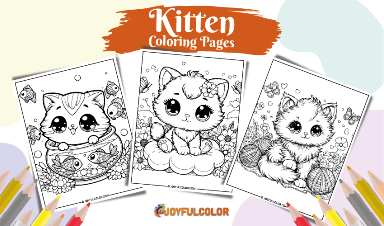 20 FREE & Easy To Print Kitten Coloring Pages