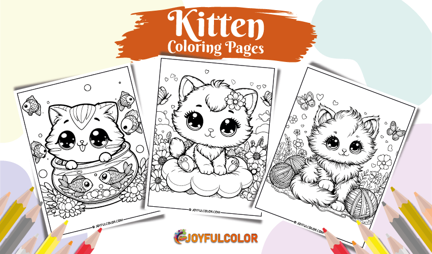 Kitten Coloring Pages