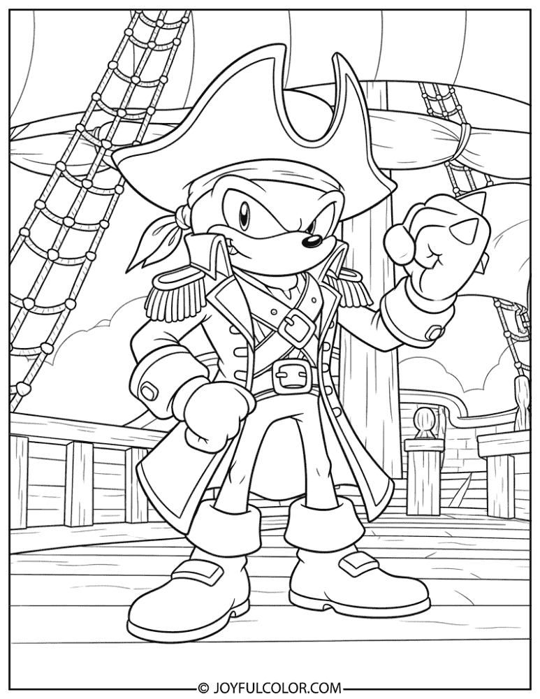 Knuckles the Dread Coloring Page