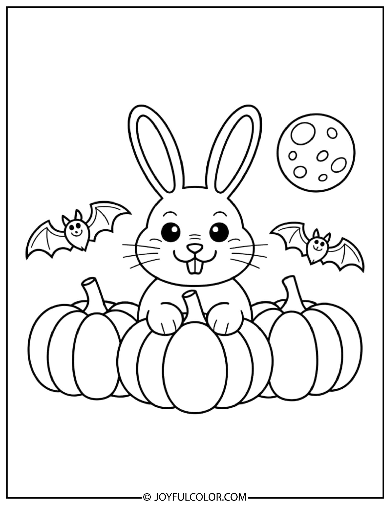 Kuromi Halloween Night Coloring Page