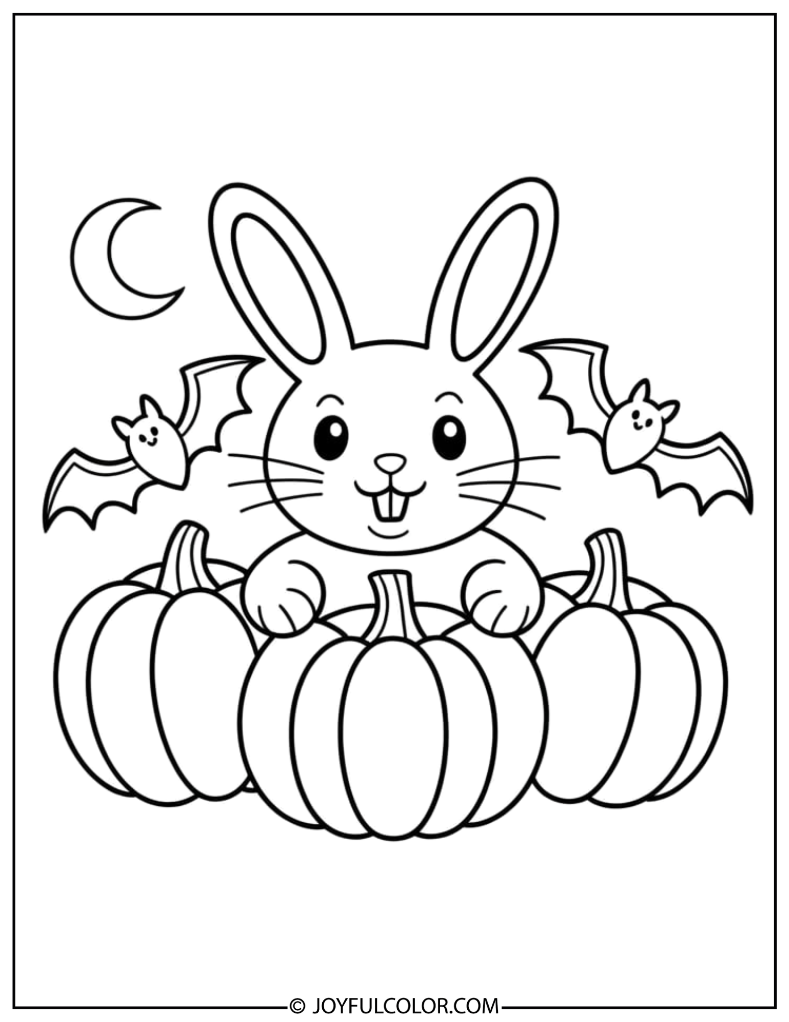 Kuromi Halloween Night Coloring Page
