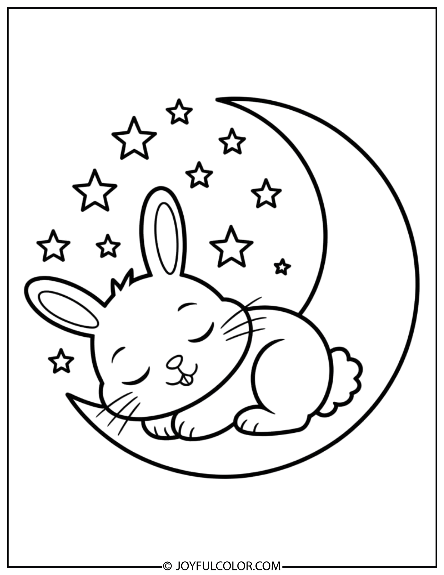 Kuromi Sleepy Time Coloring Page