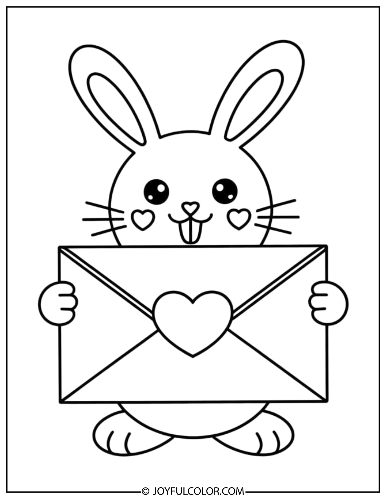 Kuromi Valentine Love Coloring Page