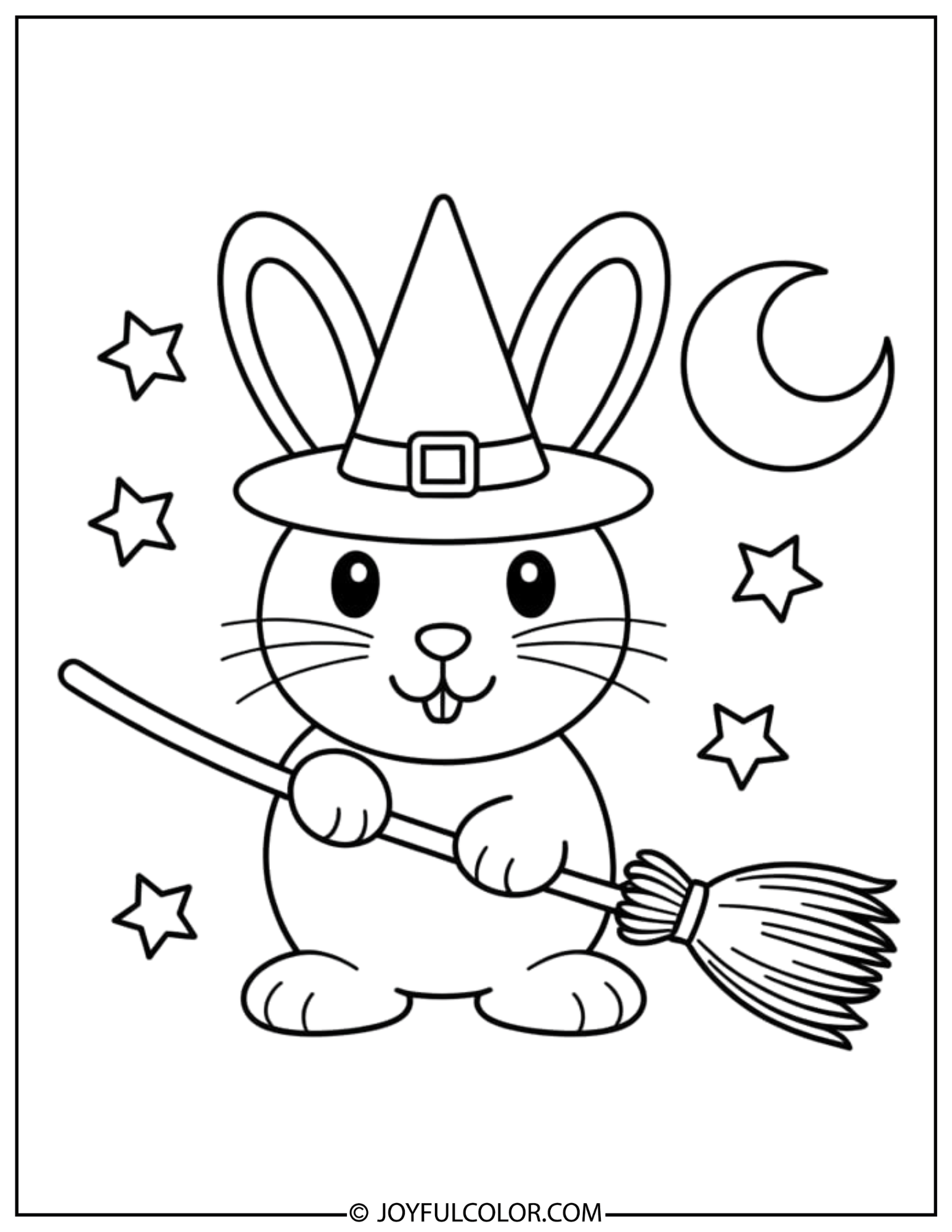 Kuromi Witch Theme Coloring Page