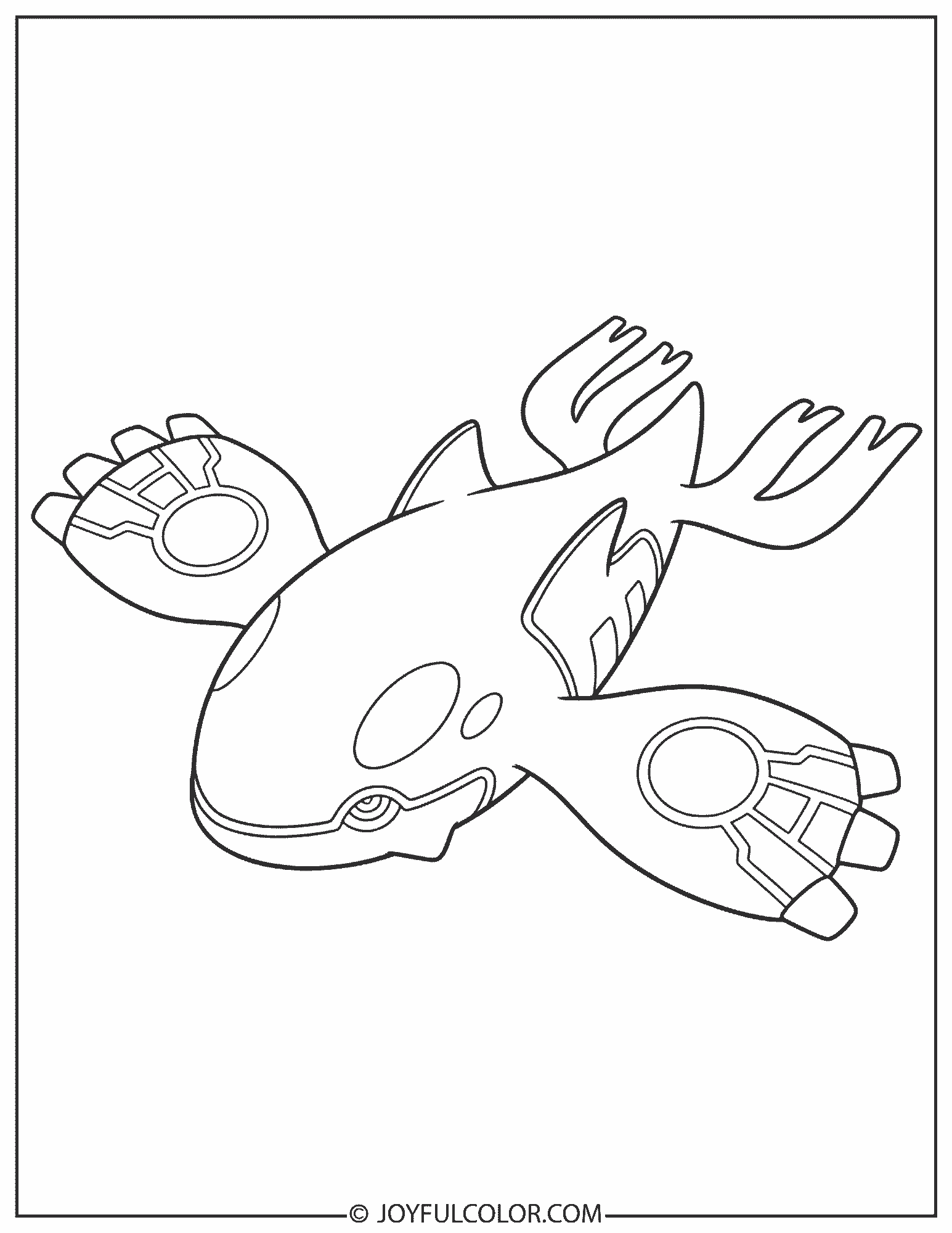 Kyogre Coloring Page