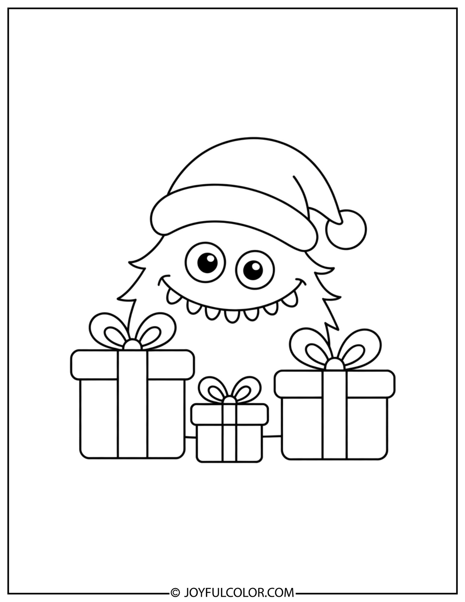 Labubu Christmas Coloring Page
