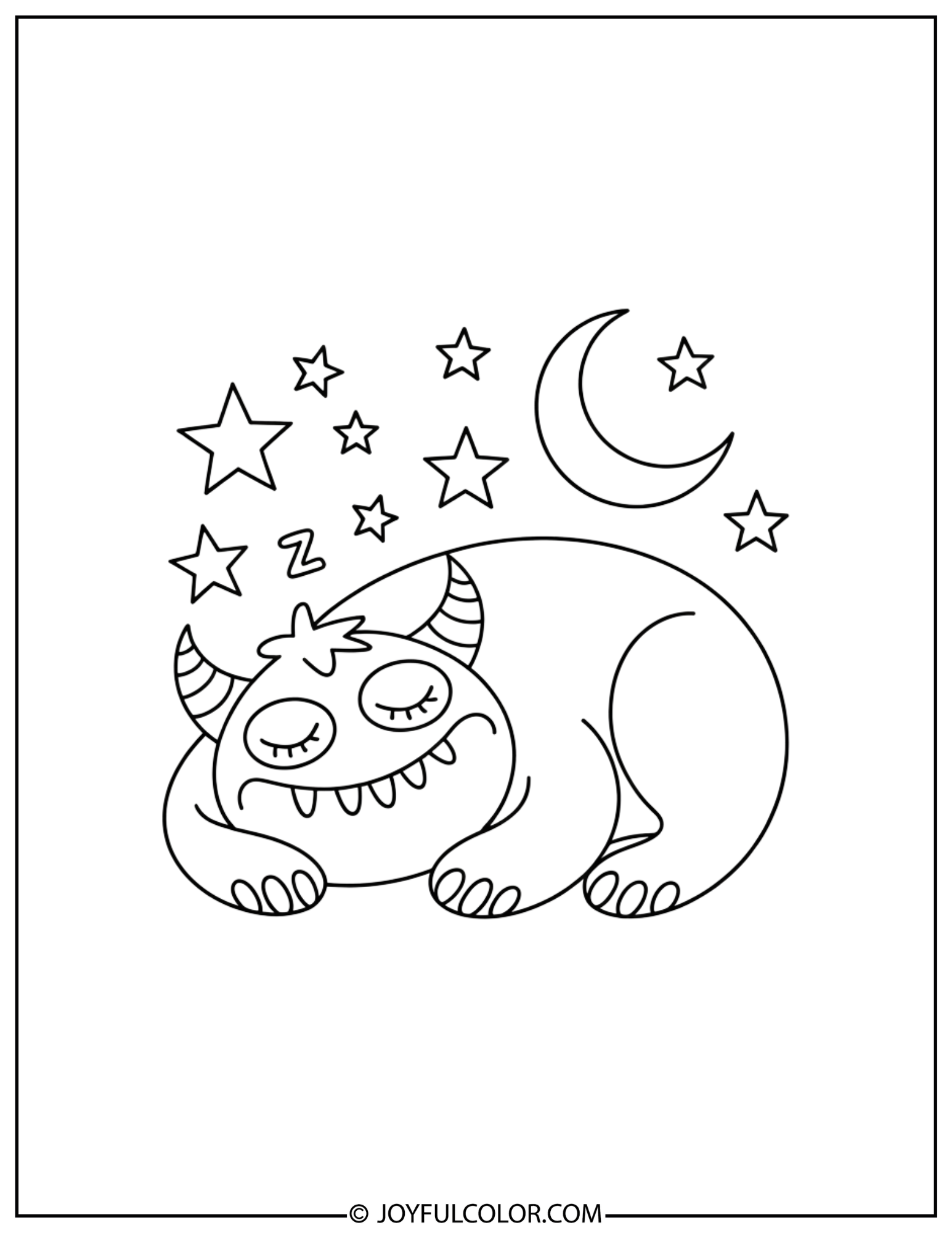Sleepy Labubu Coloring Page