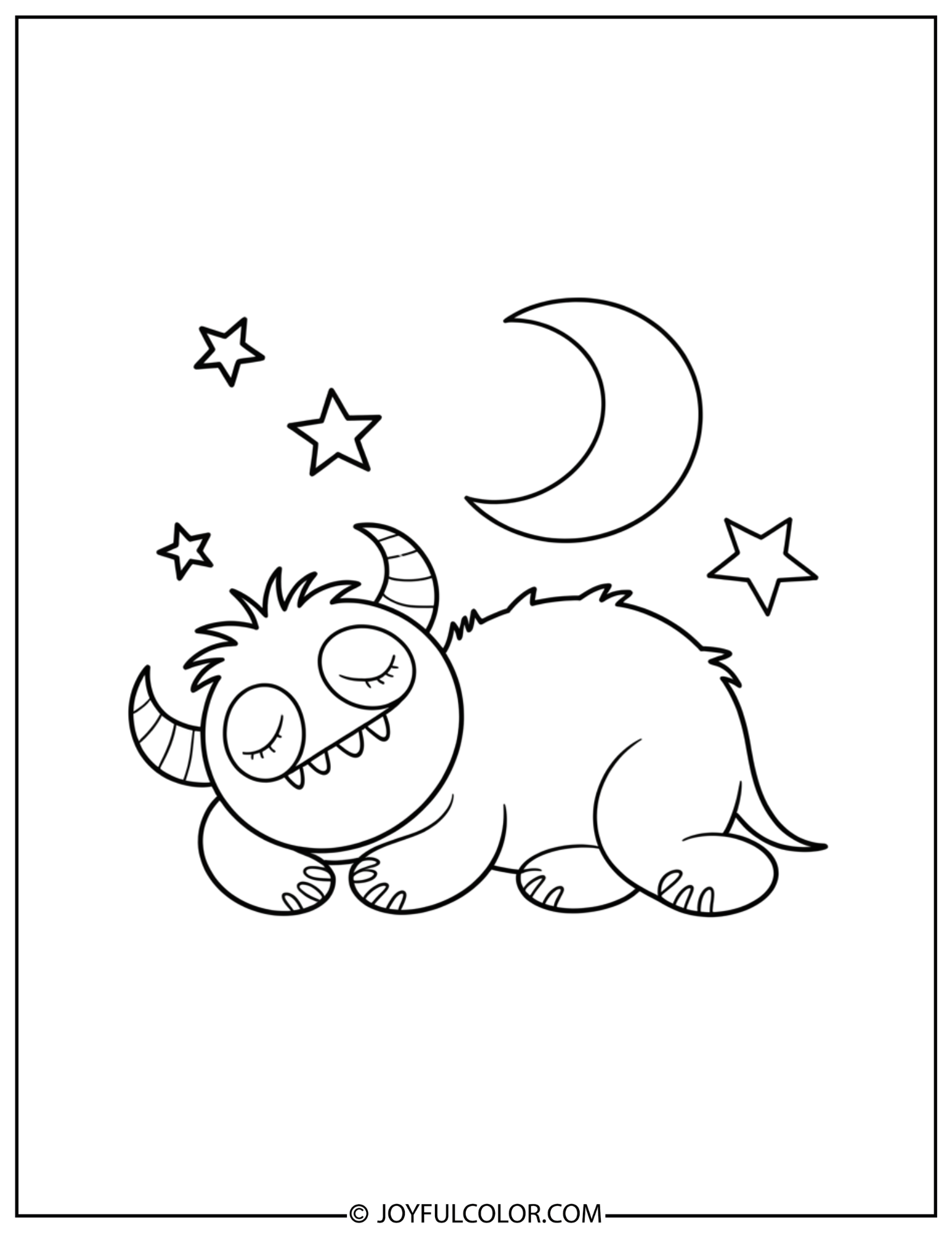 Sleepy Labubu Coloring Page