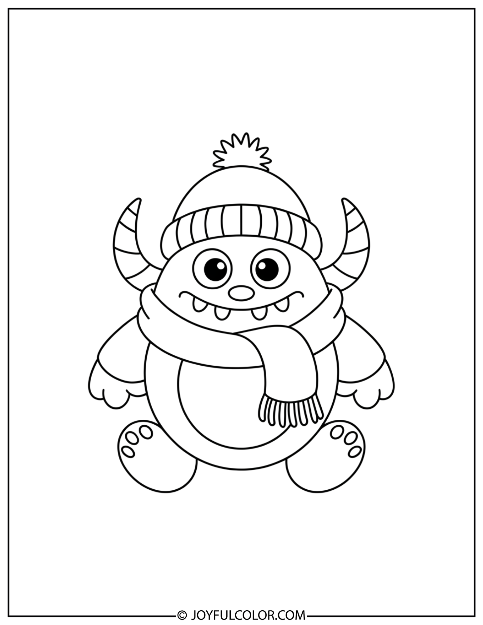 Labubu Winter Coloring Page