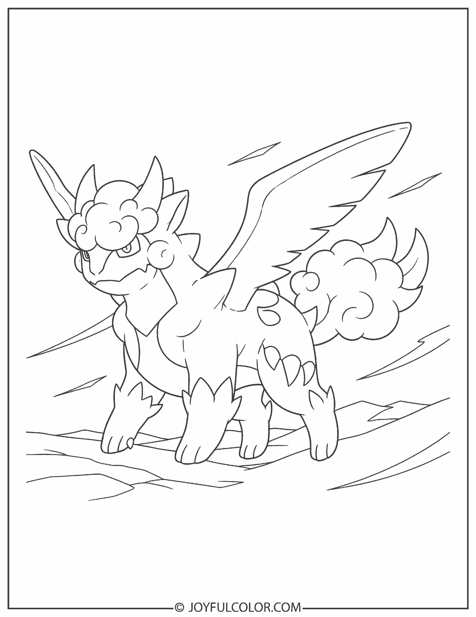 Landorus Therian Coloring Page