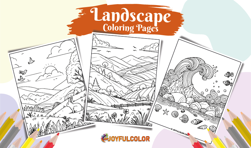 Landscape Coloring Pages