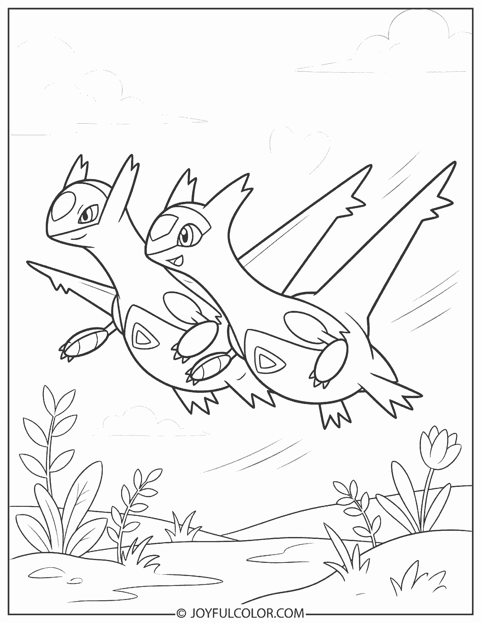 Latios and Latias Coloring Page