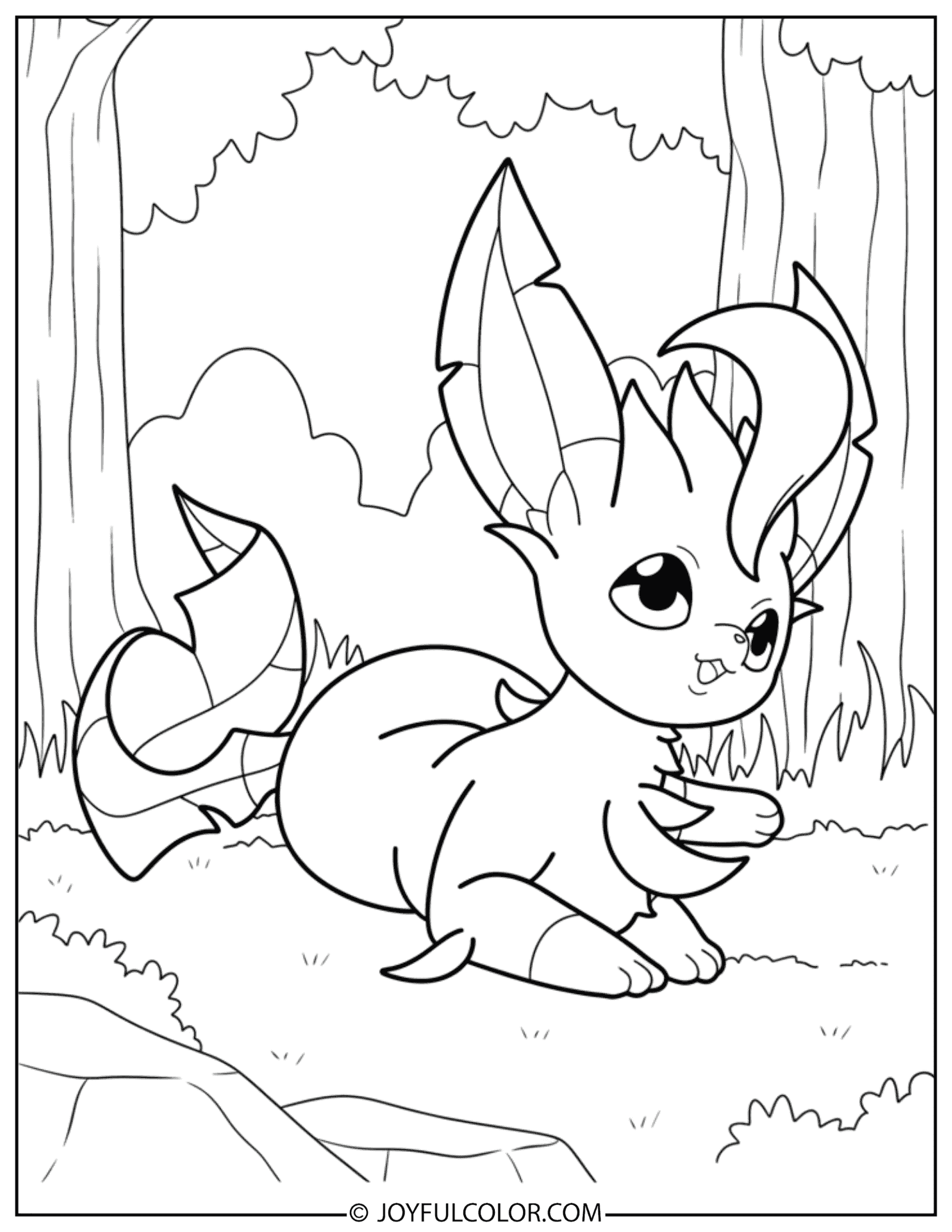 Leafeon Coloring Page 1