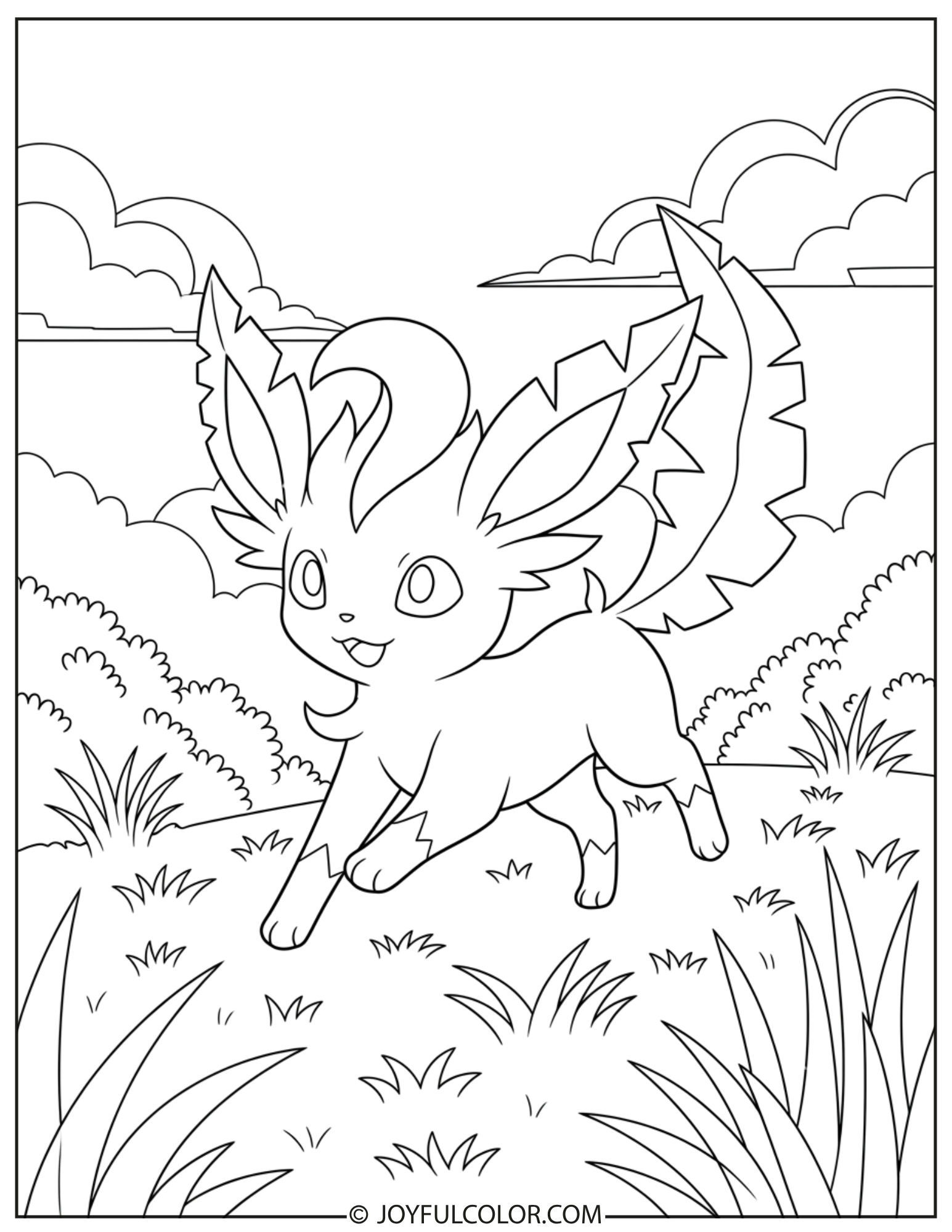 Leafeon Coloring Page