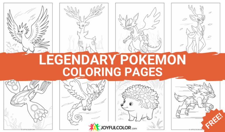 Legendary Pokemon Coloring Pages