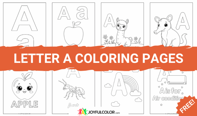 Letter A Coloring Pages – Printable Letter A Worksheets