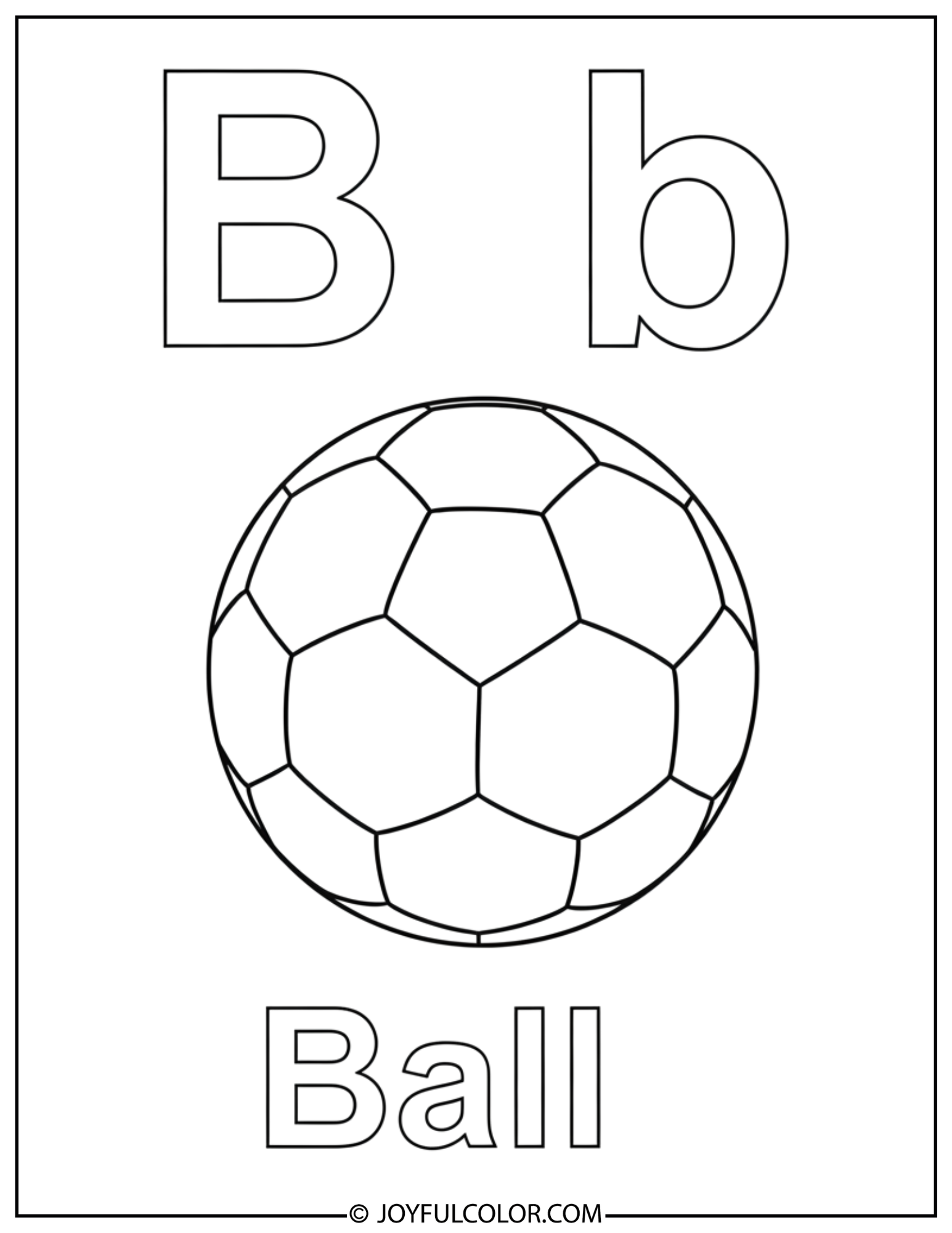 Letter B Coloring Page