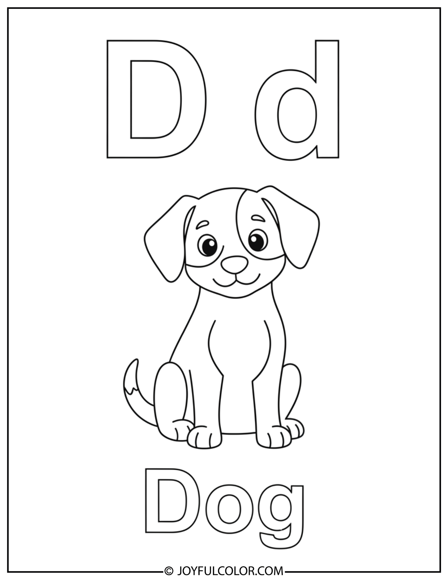 Letter D Coloring Page