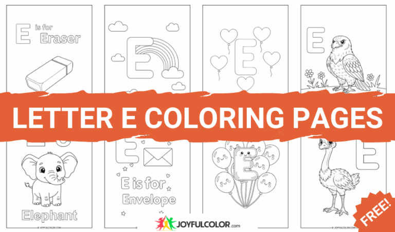 Letter E Coloring Pages – FREE Printable Coloring Sheets!