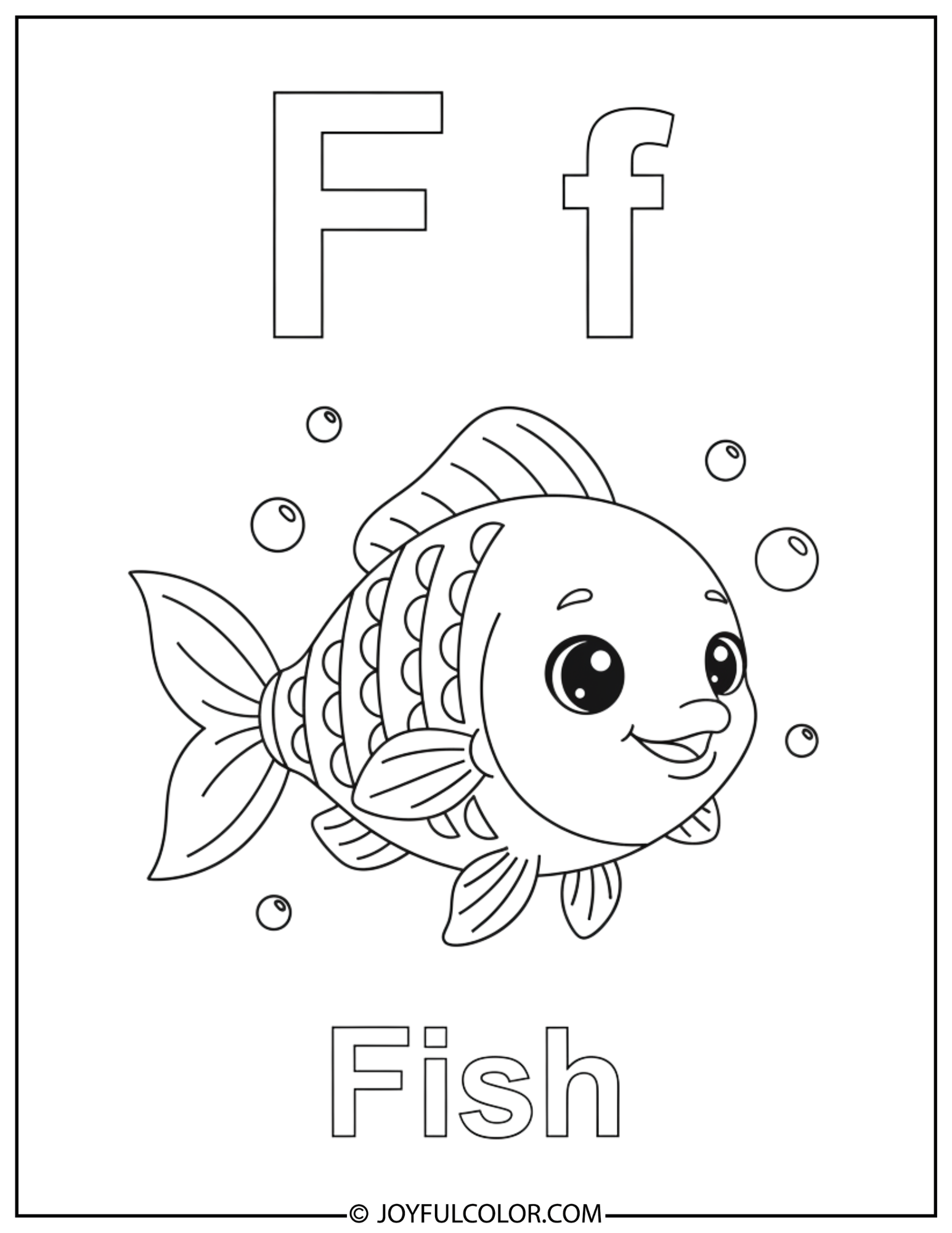 Letter F Coloring Page