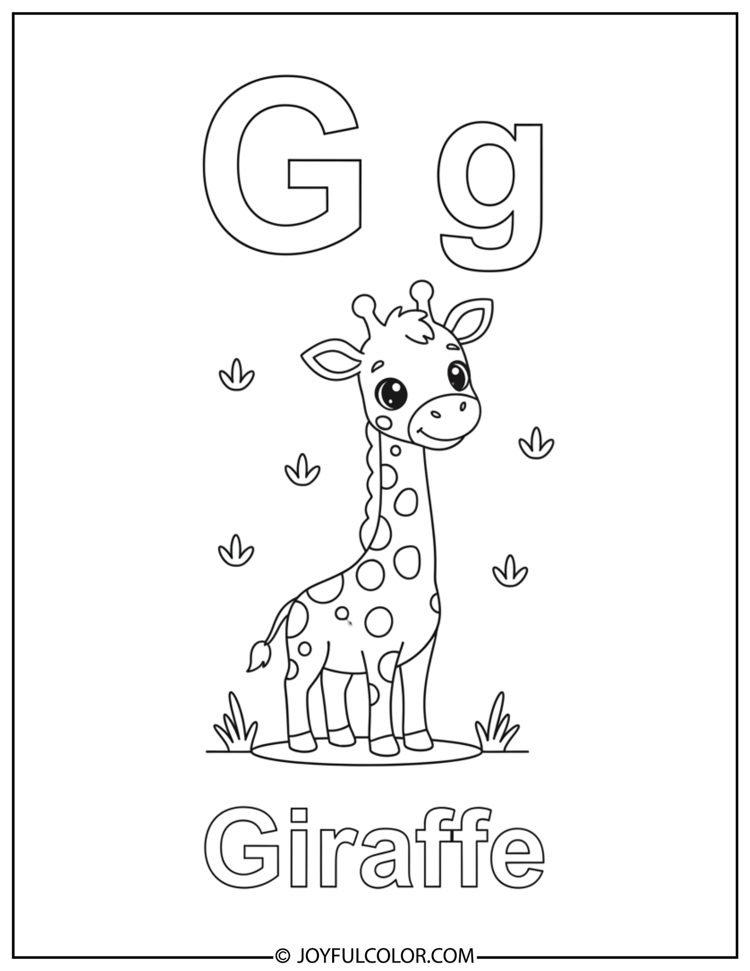 Letter G Coloring Page