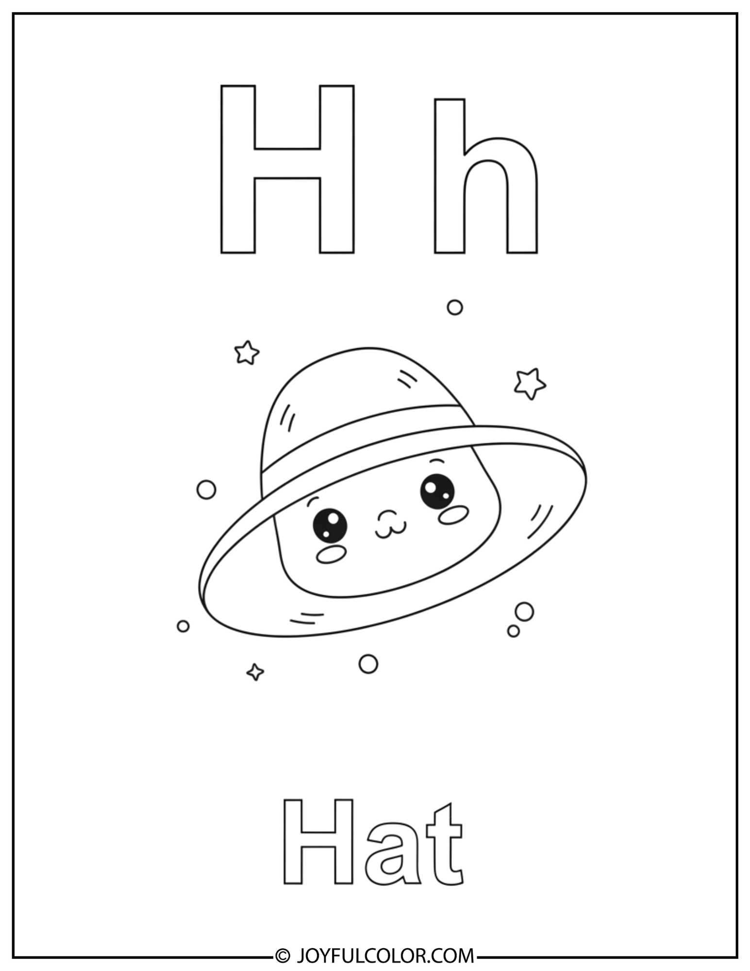 Letter H Coloring Page