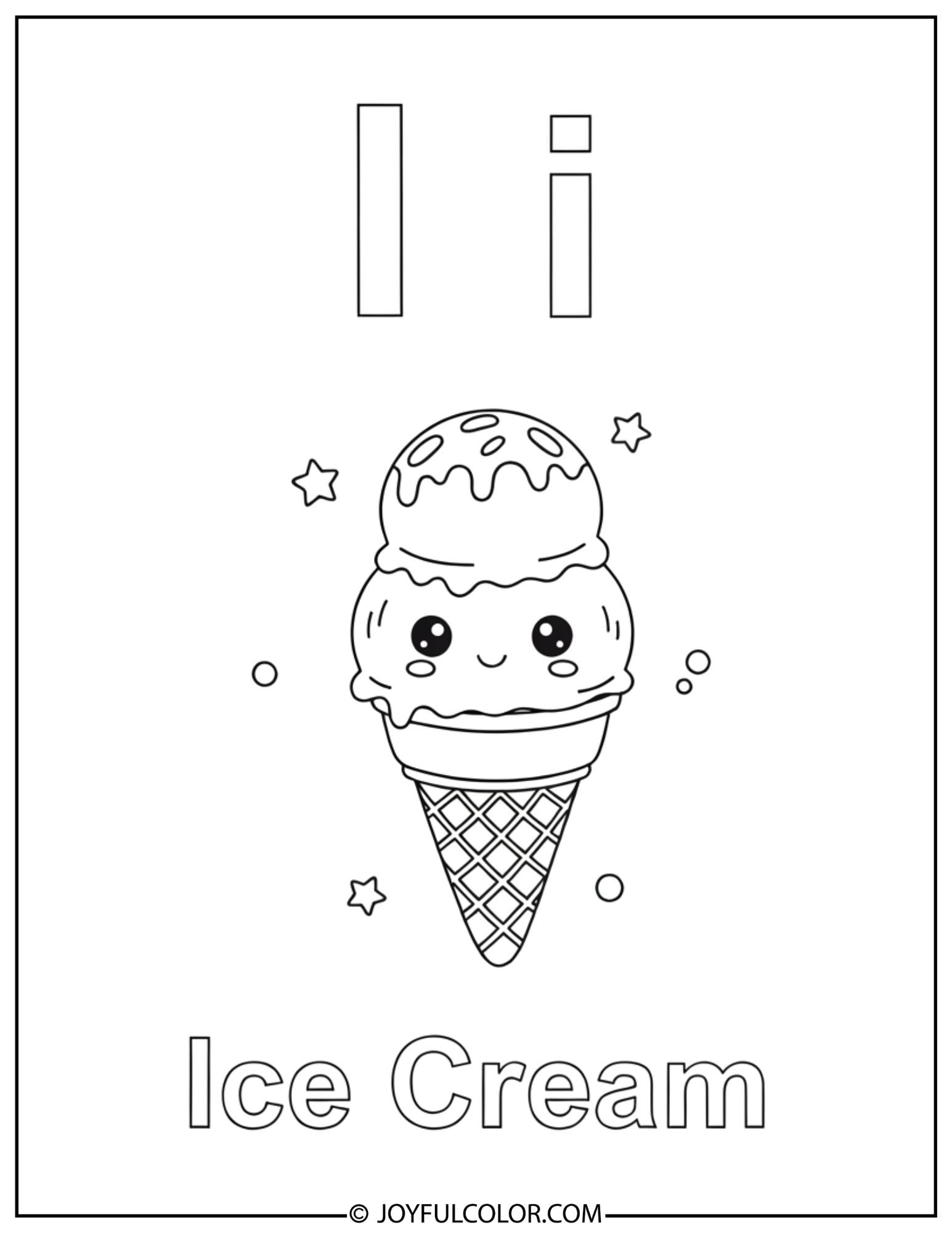 Letter I Coloring Page