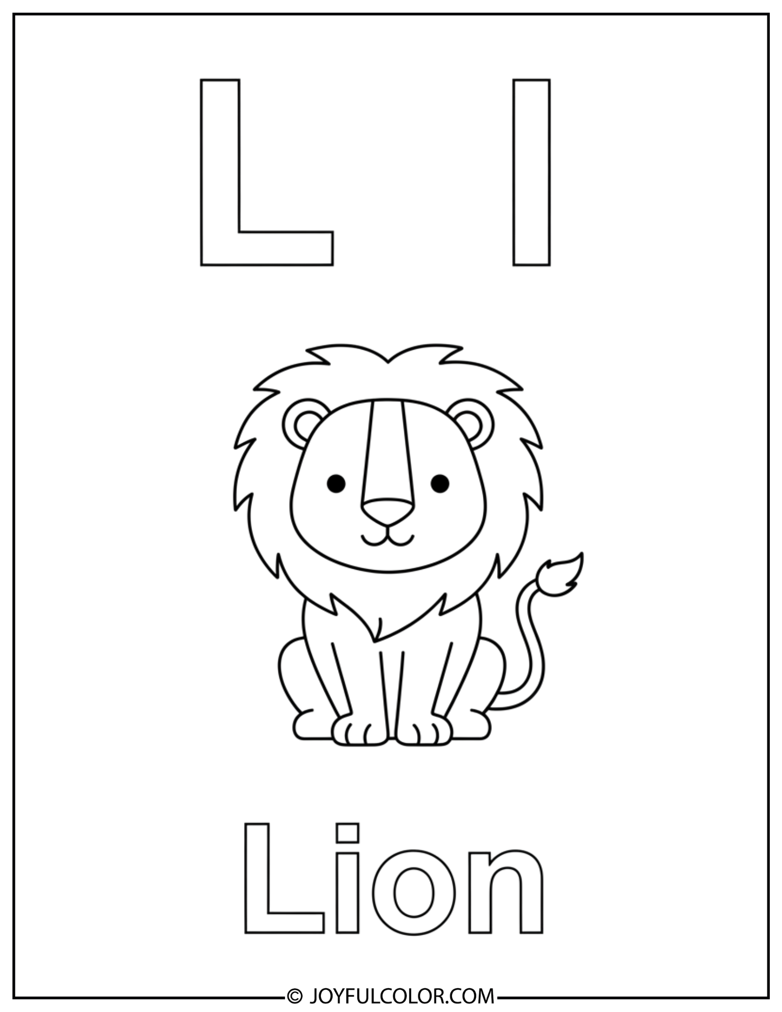 Letter L Coloring Page