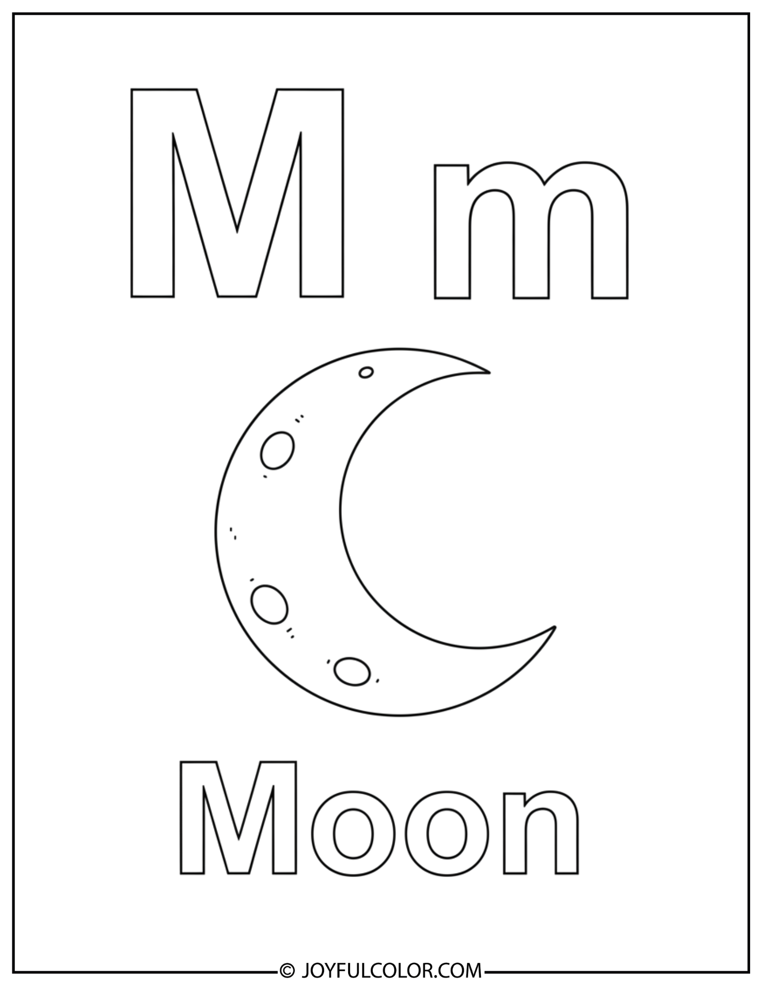 Letter M Coloring Page