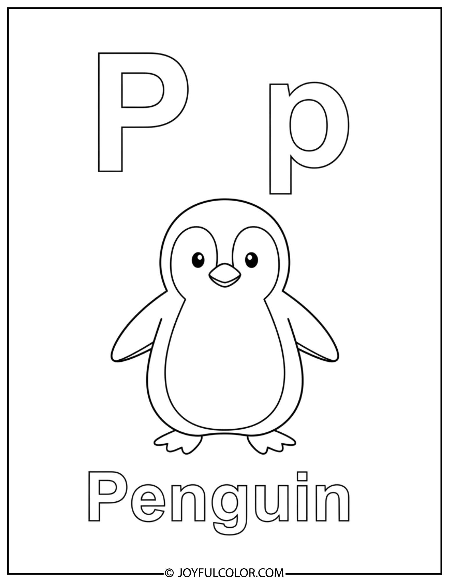 Letter P Coloring Page