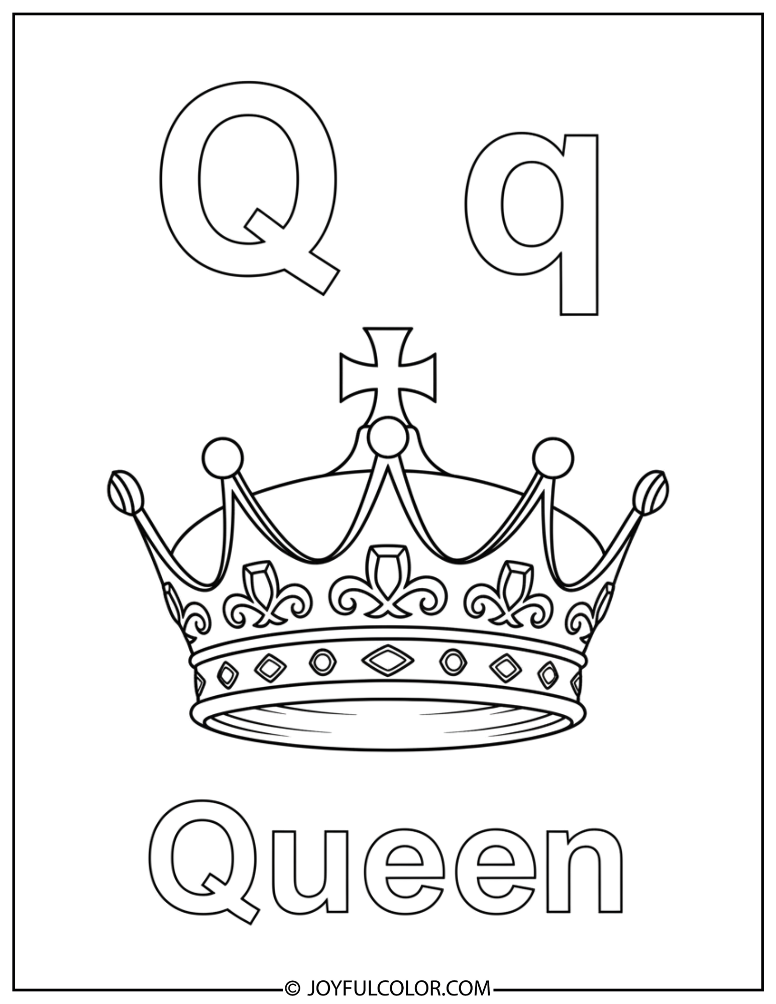 Letter Q Coloring Page