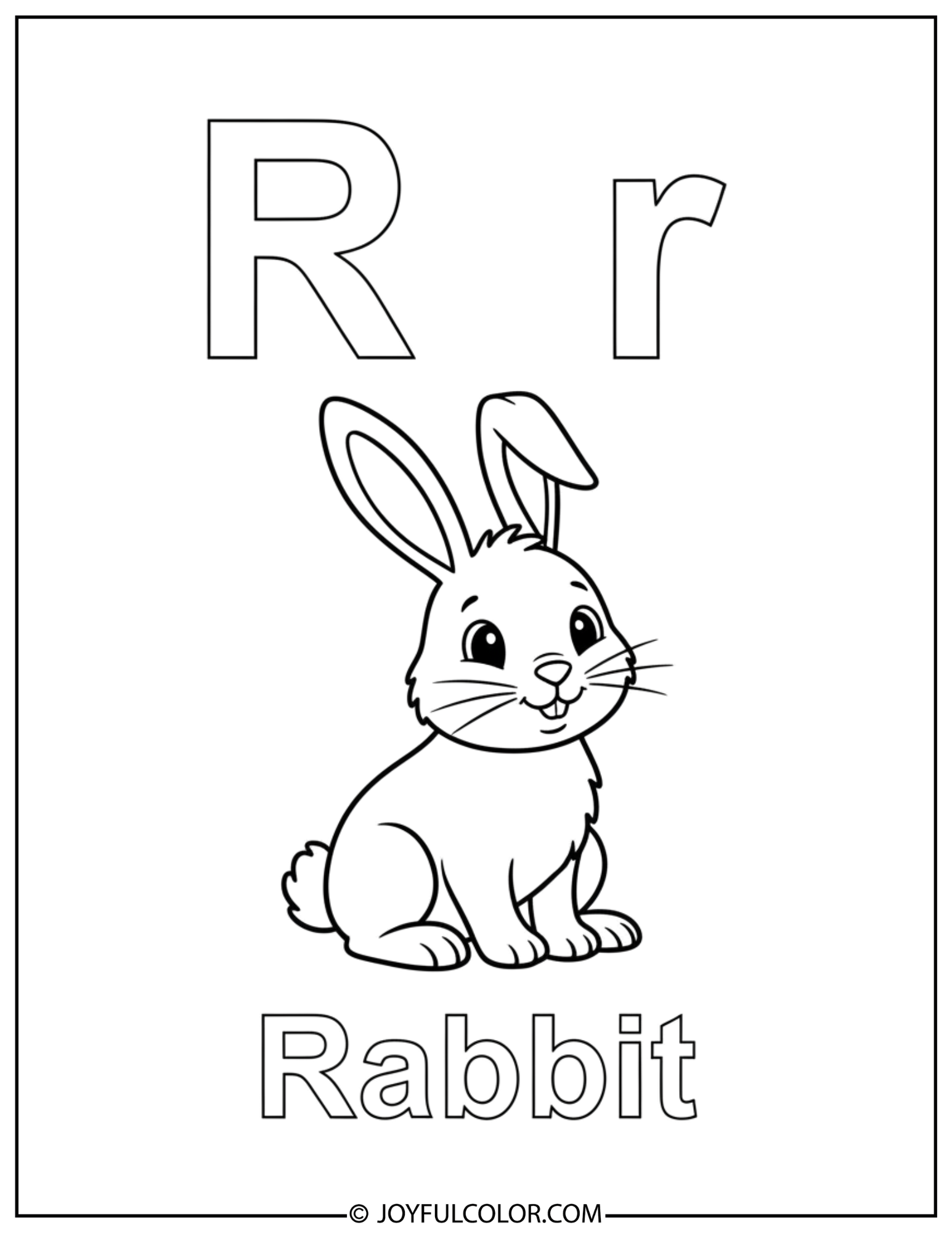 Letter R Coloring Page