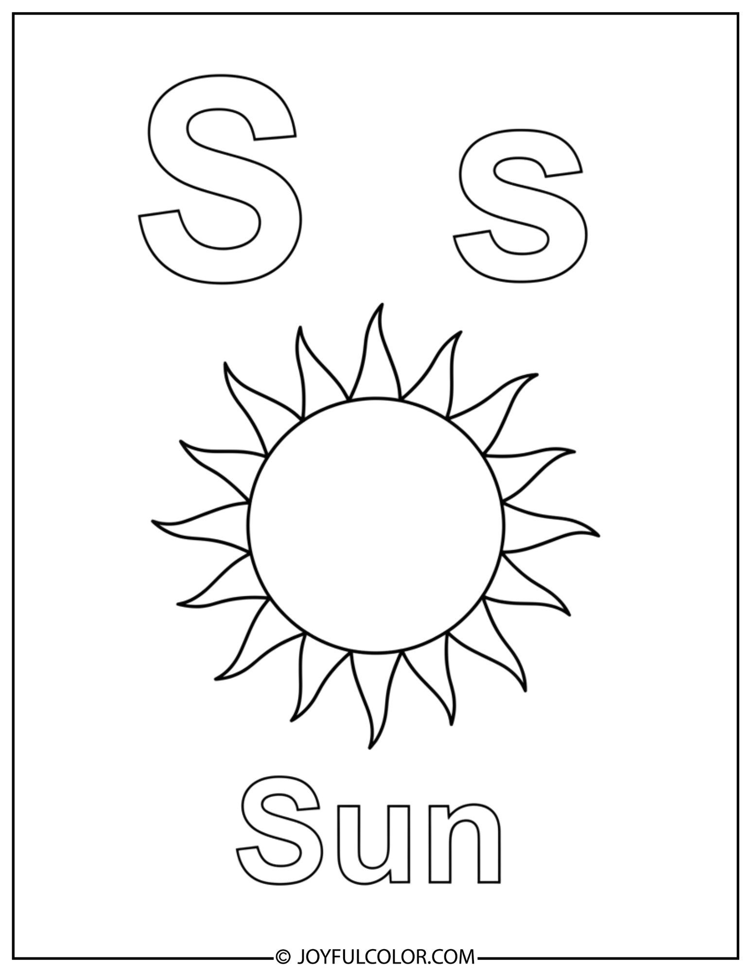 Letter S Coloring Page