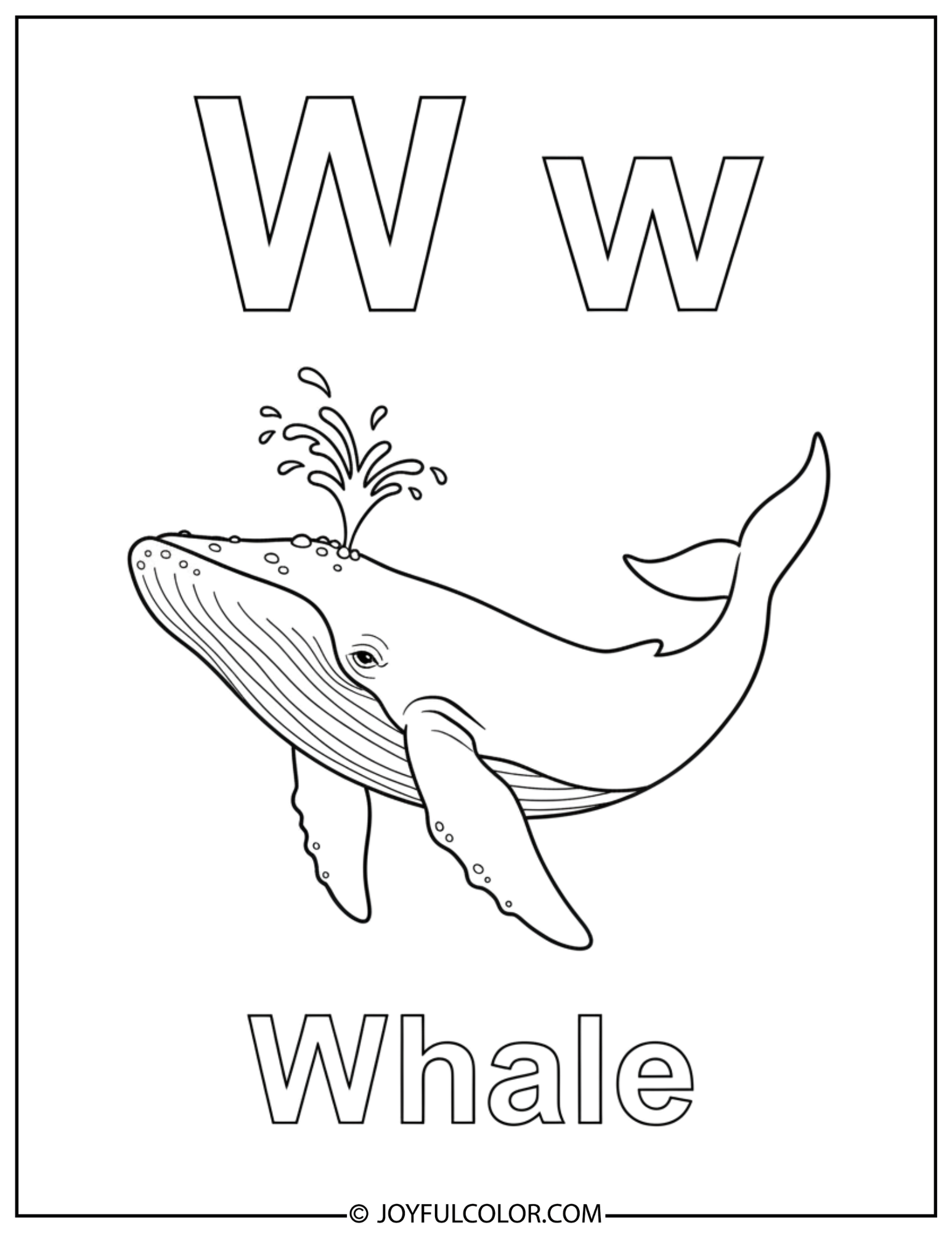 Letter W Coloring Page