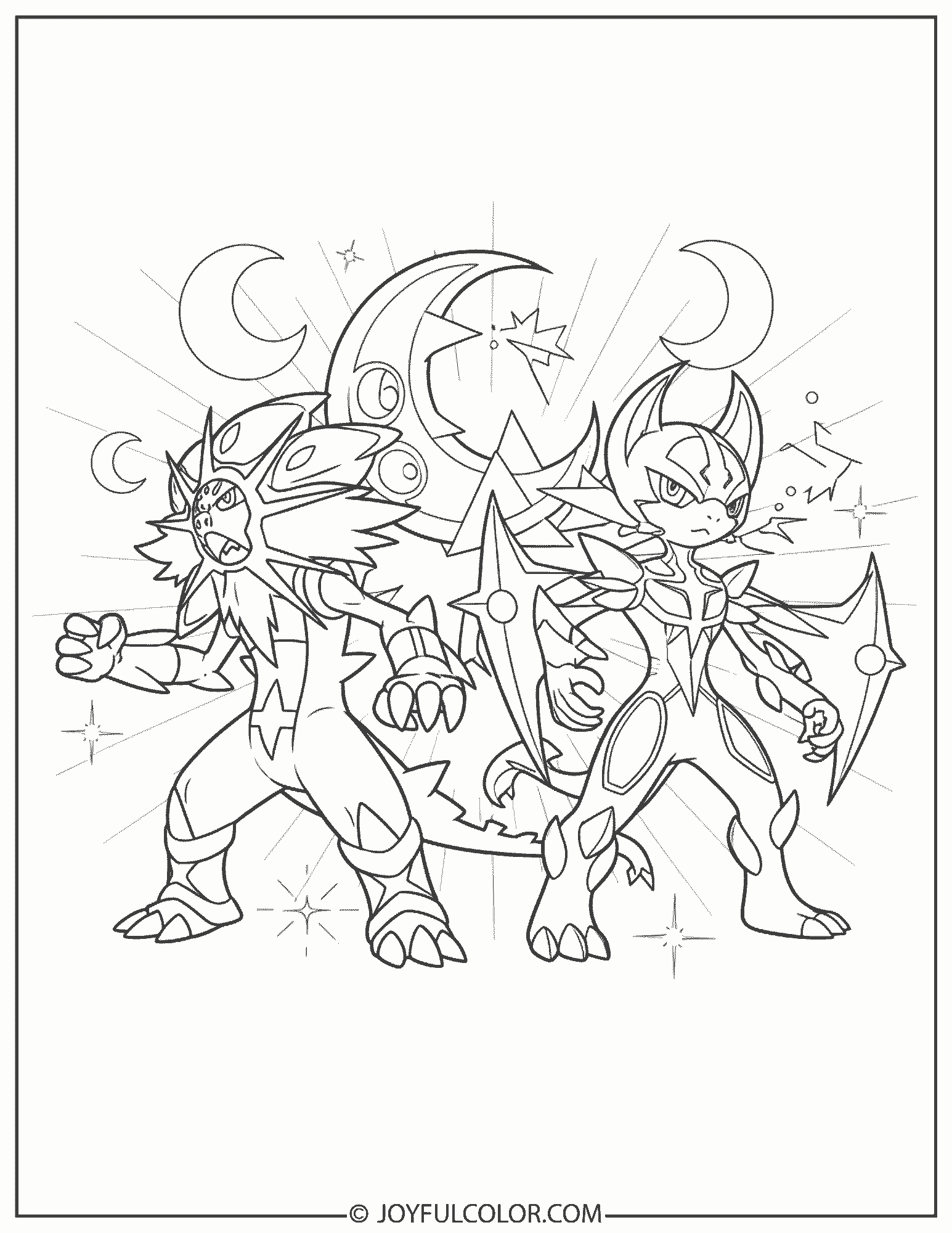 Light Trio Coloring Page