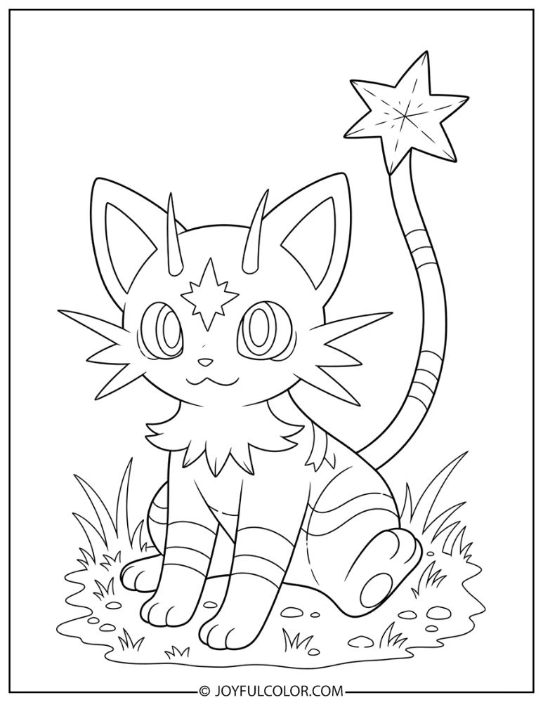Litten Coloring Page