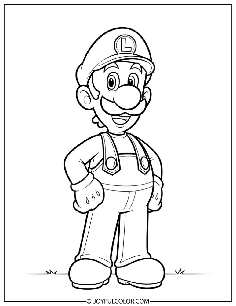 Luigi Coloring Page
