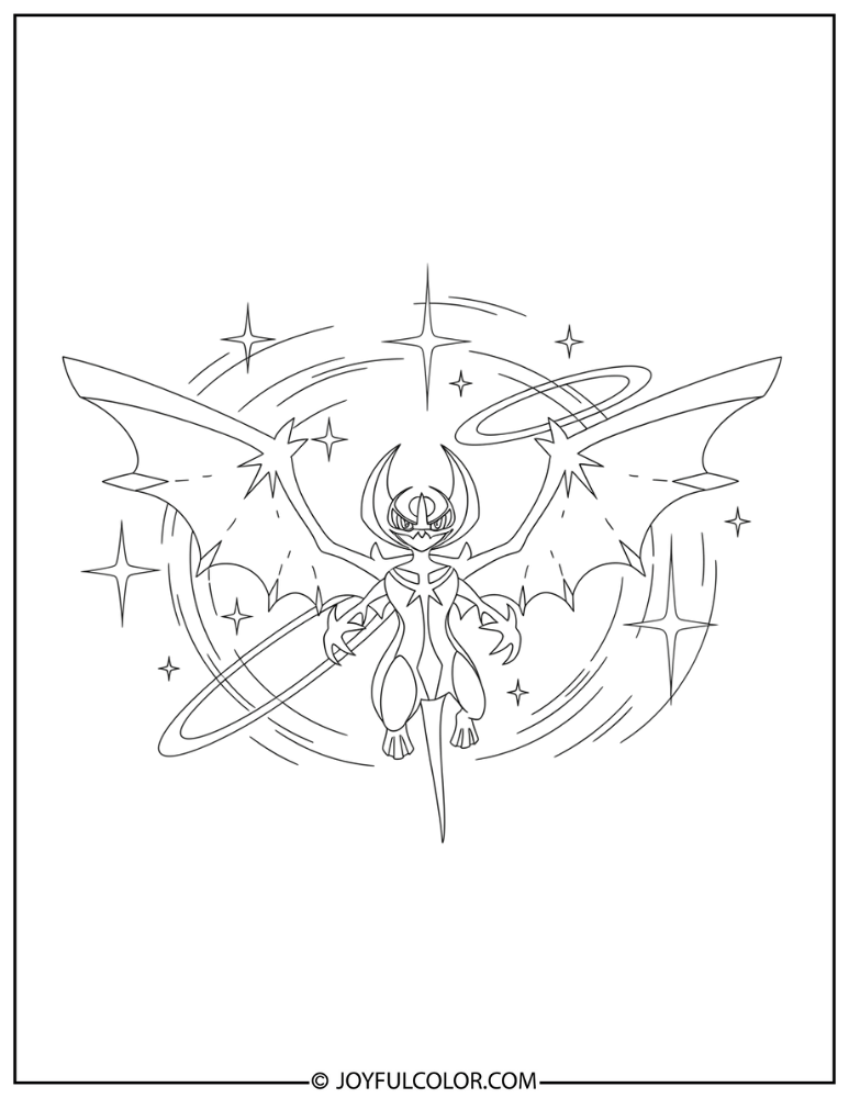 Lunala Attack Coloring Page