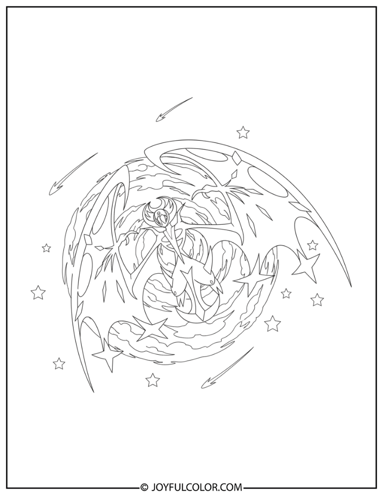 Lunala Coloring Page 3