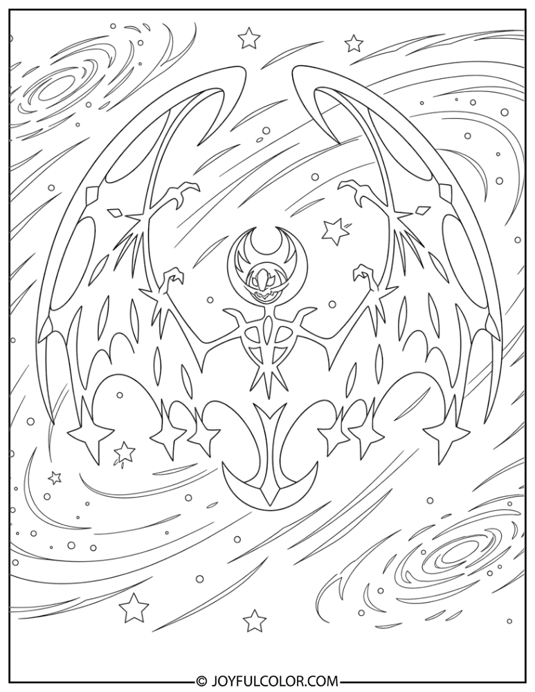 Lunala Epic Art Coloring Page