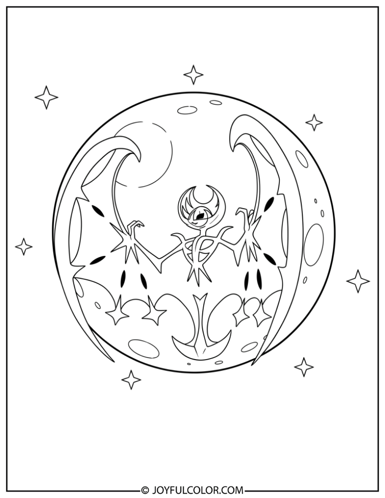 Lunala Full Moon Coloring Page