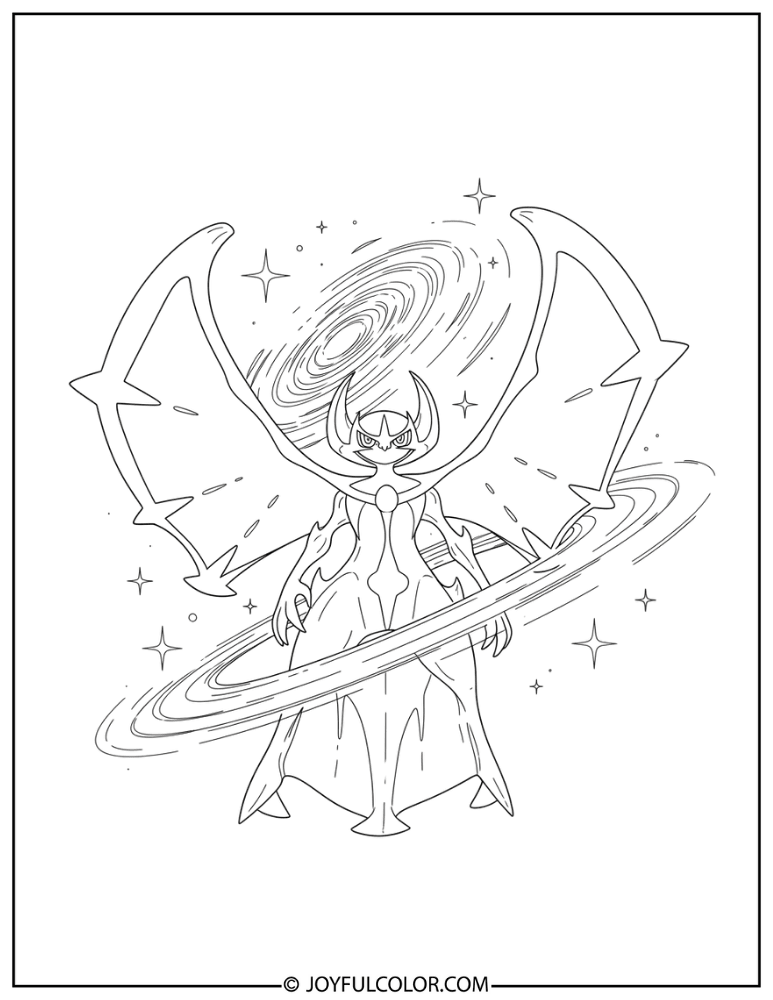 Lunala Full Power Coloring Page