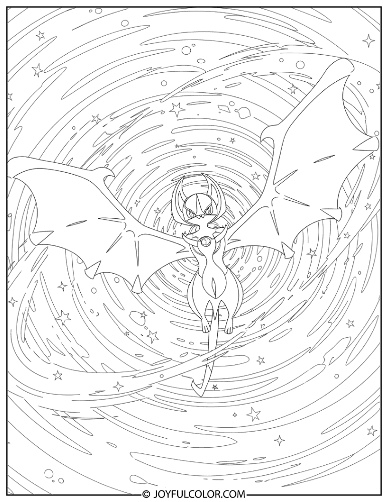 Lunala Galaxy Coloring Page