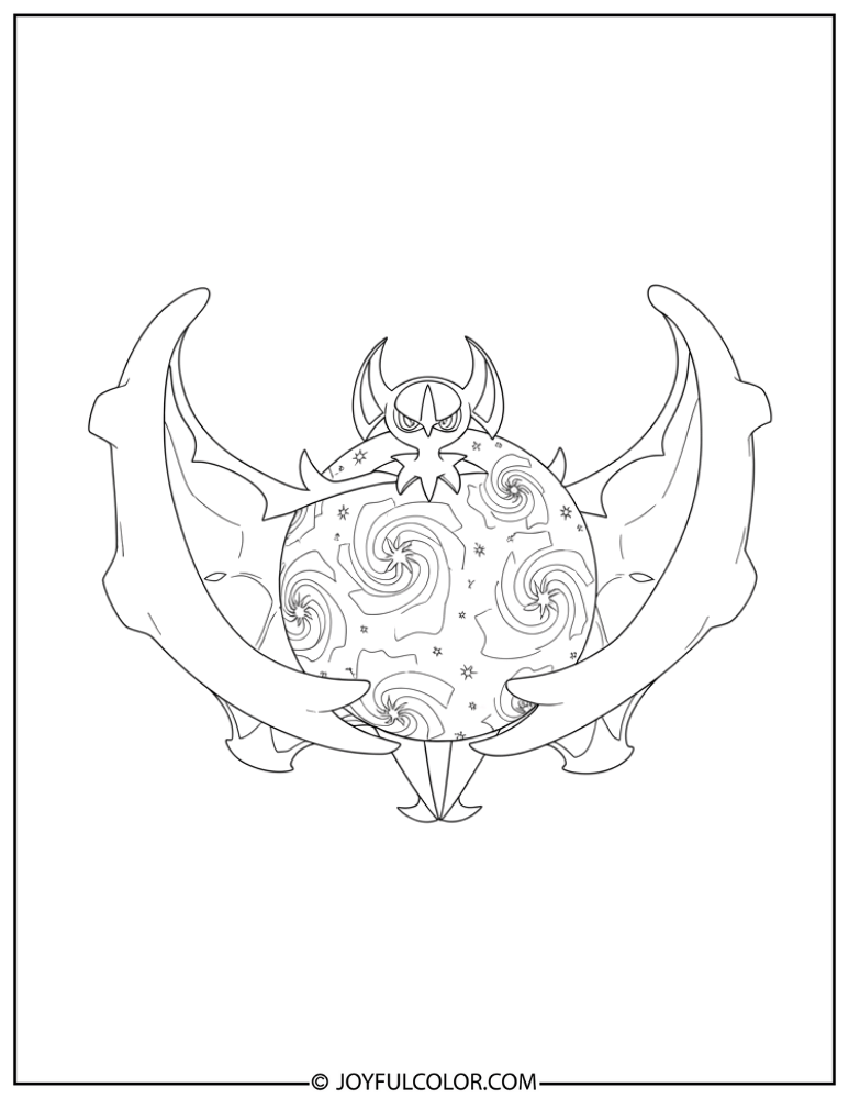Lunala Shadow Ball Coloring Page